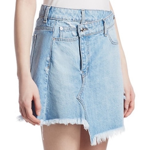 Derek Lam denim Cleo crossover mini skirt